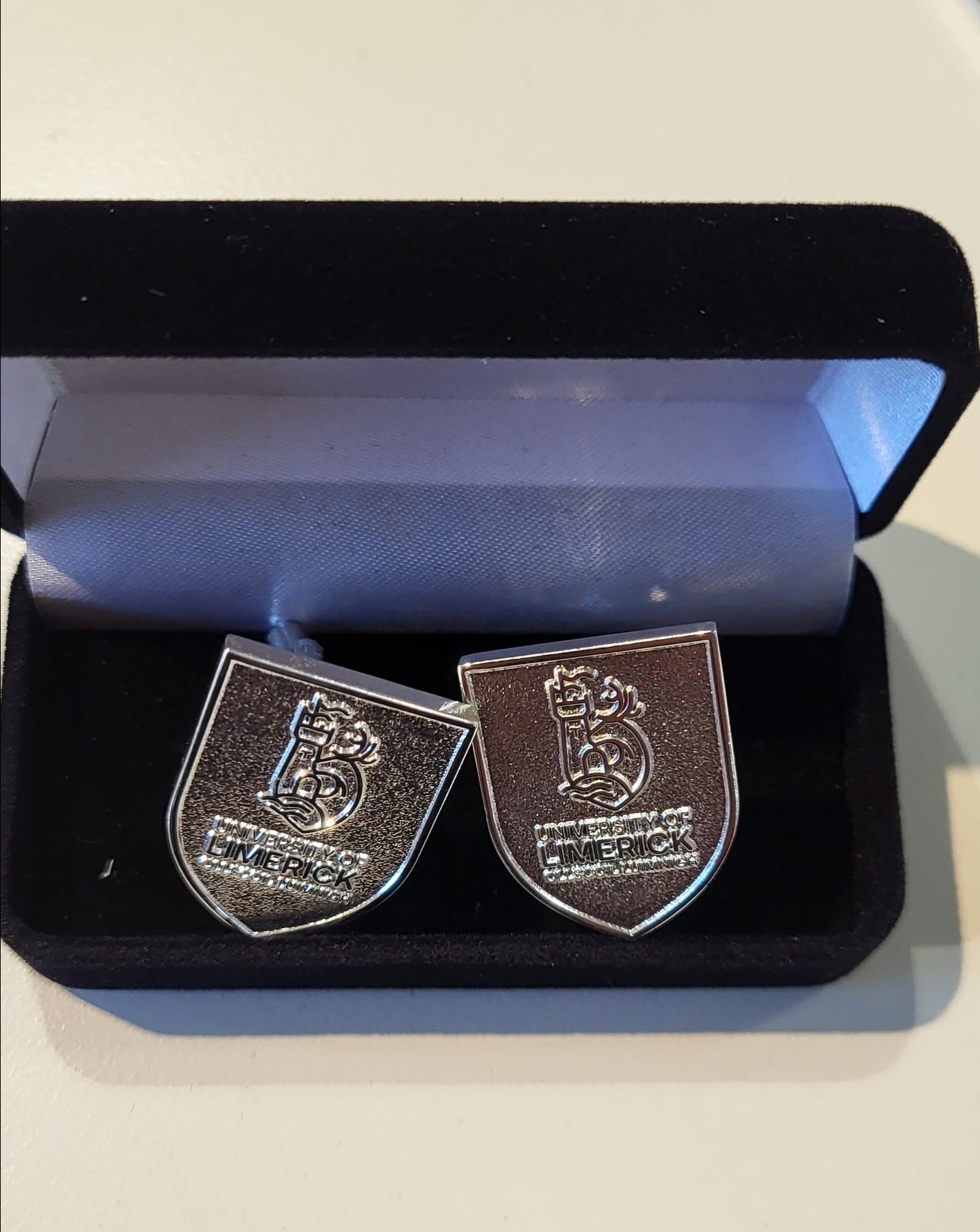 UL Silver Cufflinks with Logo in Presentation Box