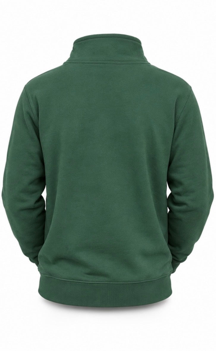 1/2 Zip Bottle Green