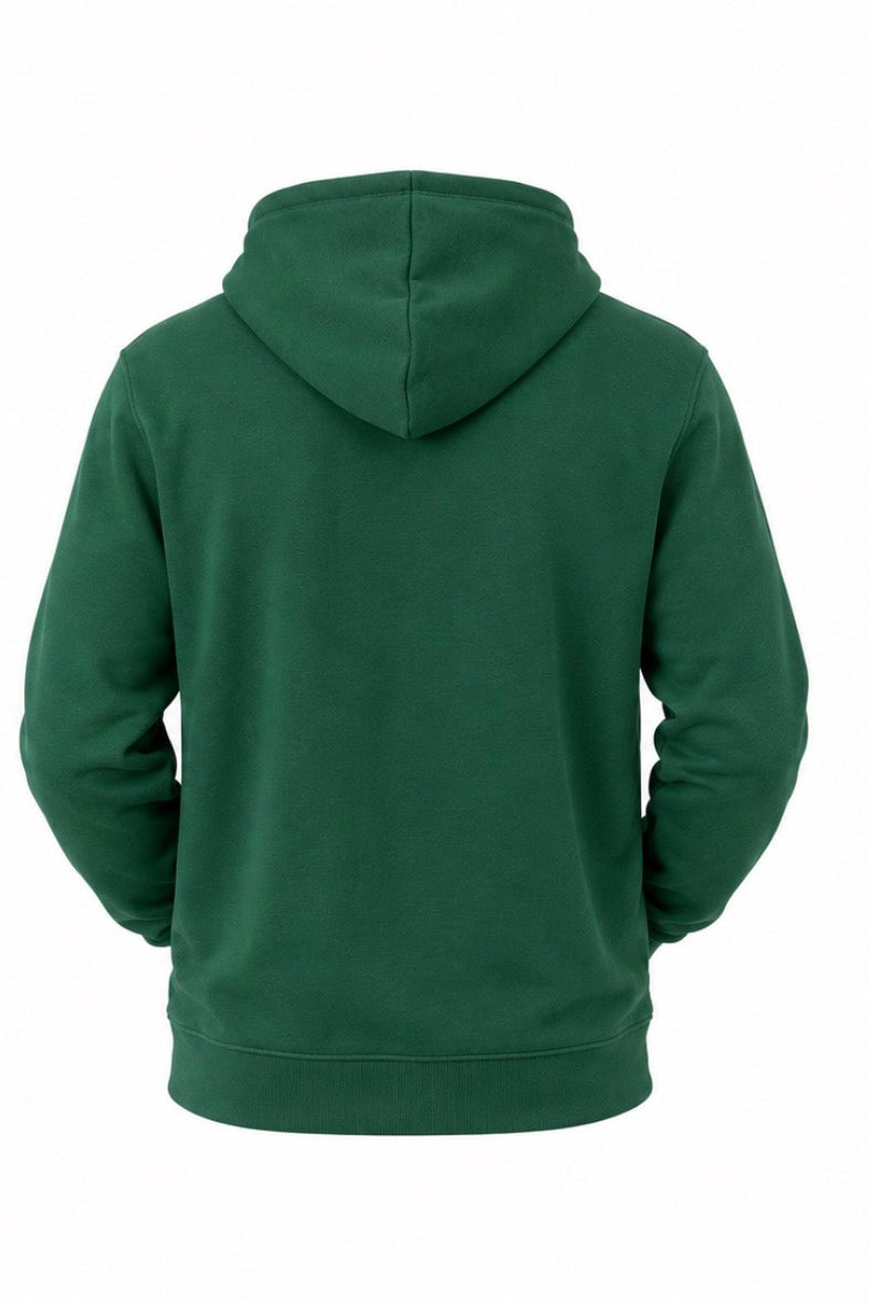 Bottle Green Full Zip Hoodie