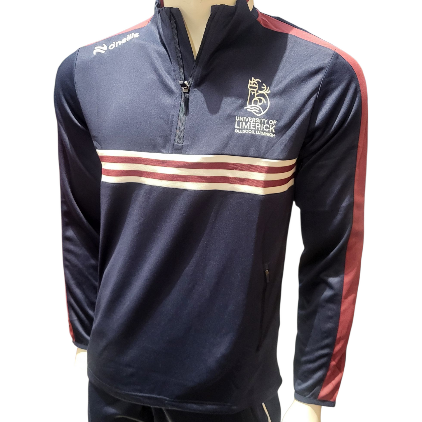 O'Neill's Dromore 1/2 Zip Training Jersey Maroon/Navy/White
