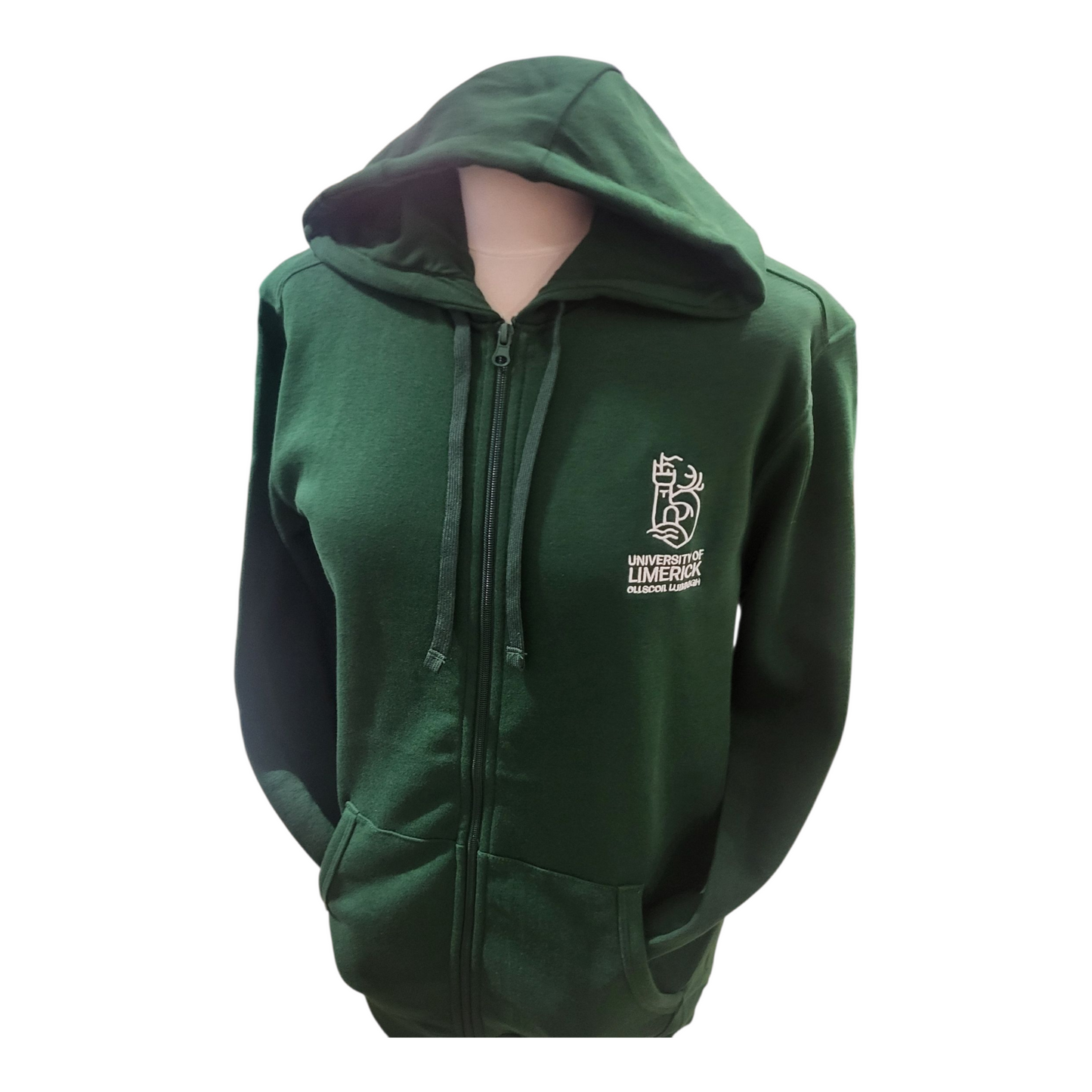 Bottle Green Full Zip Hoodie