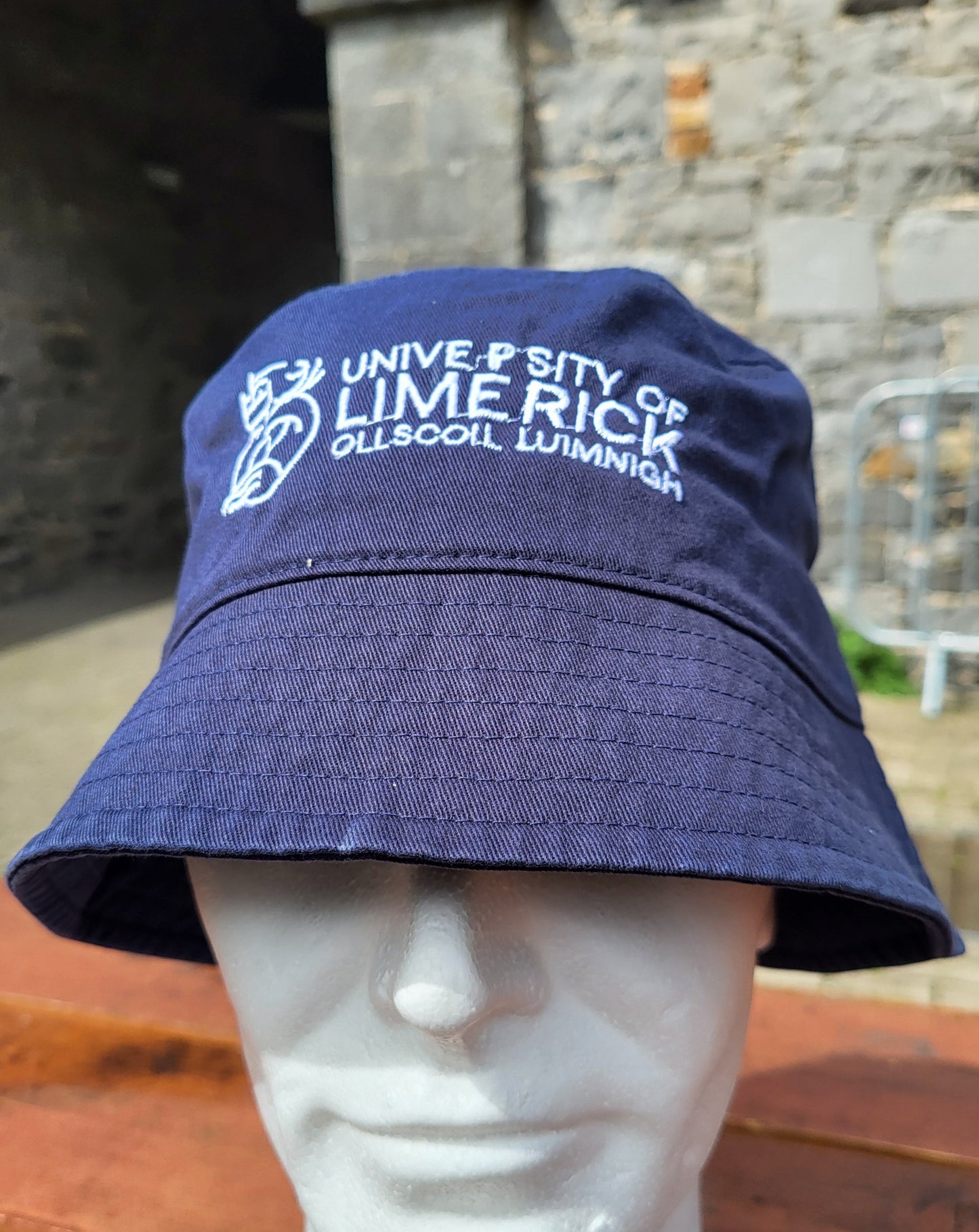 Bucket Hat in Navy with University of Limerick Embroidered Logo
