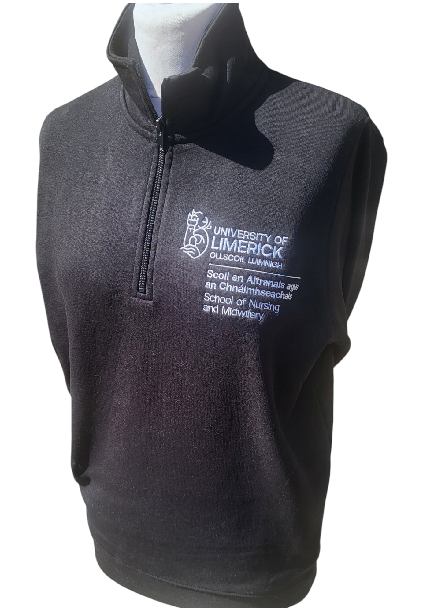 School Of Nursing & Midwifery 1/4 Zip Black (Unisex) NEW