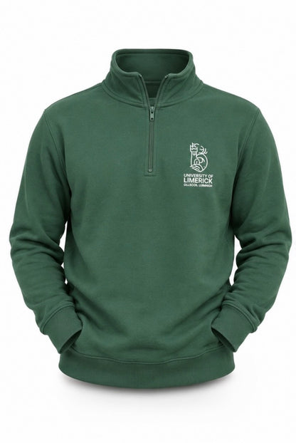 1/2 Zip Bottle Green