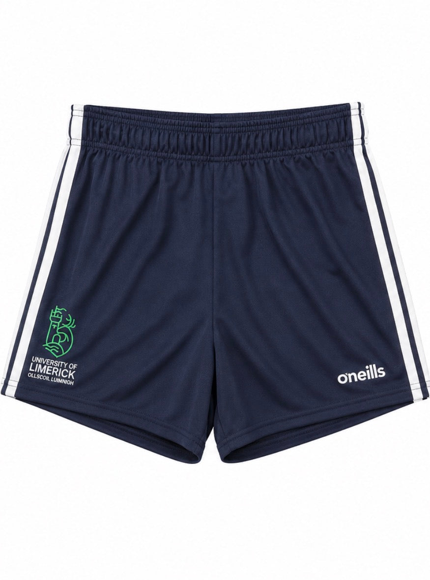 O'Neill's Mourne GAA Shorts Navy with White Stripes