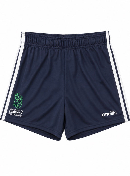O'Neill's Mourne GAA Shorts Navy with White Stripes