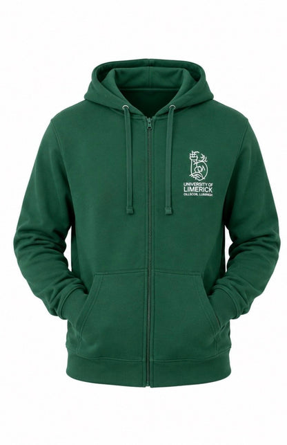 Bottle Green Full Zip Hoodie