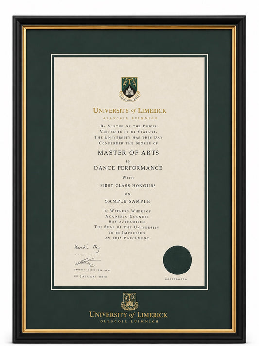 University of Limerick Parchment Frame (ONLY AVAILABLE FOR COLLECTION INSTORE)
